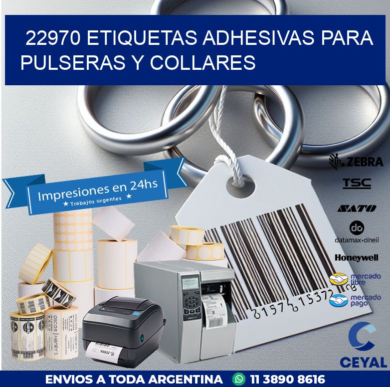 22970 ETIQUETAS ADHESIVAS PARA PULSERAS Y COLLARES