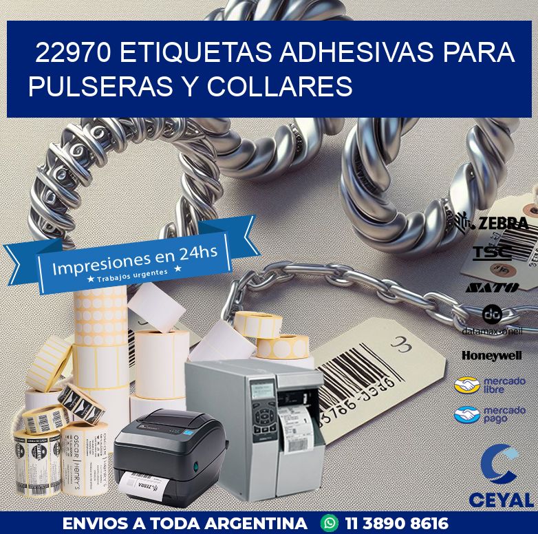 22970 ETIQUETAS ADHESIVAS PARA PULSERAS Y COLLARES
