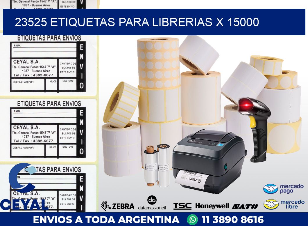 23525 ETIQUETAS PARA LIBRERIAS X 15000