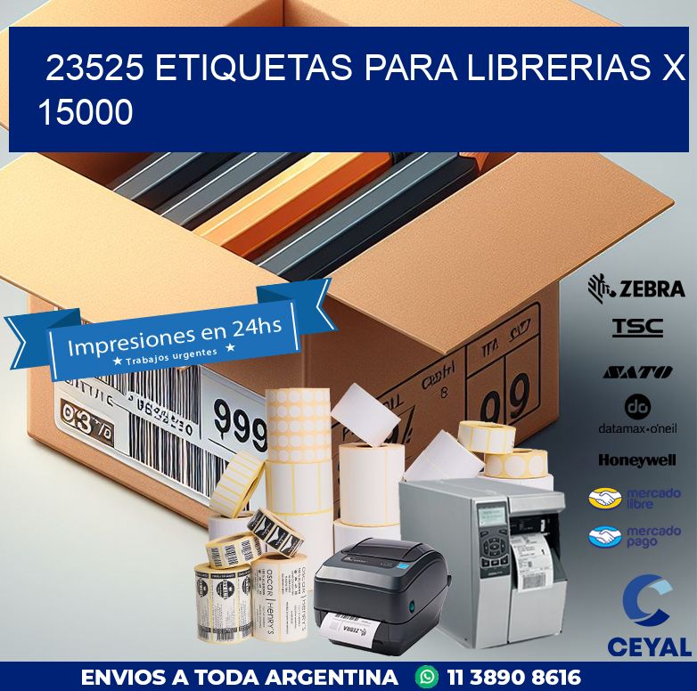 23525 ETIQUETAS PARA LIBRERIAS X 15000