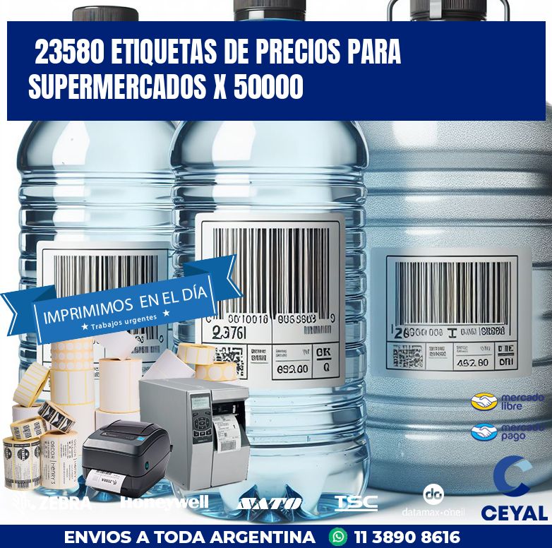 23580 ETIQUETAS DE PRECIOS PARA SUPERMERCADOS X 50000