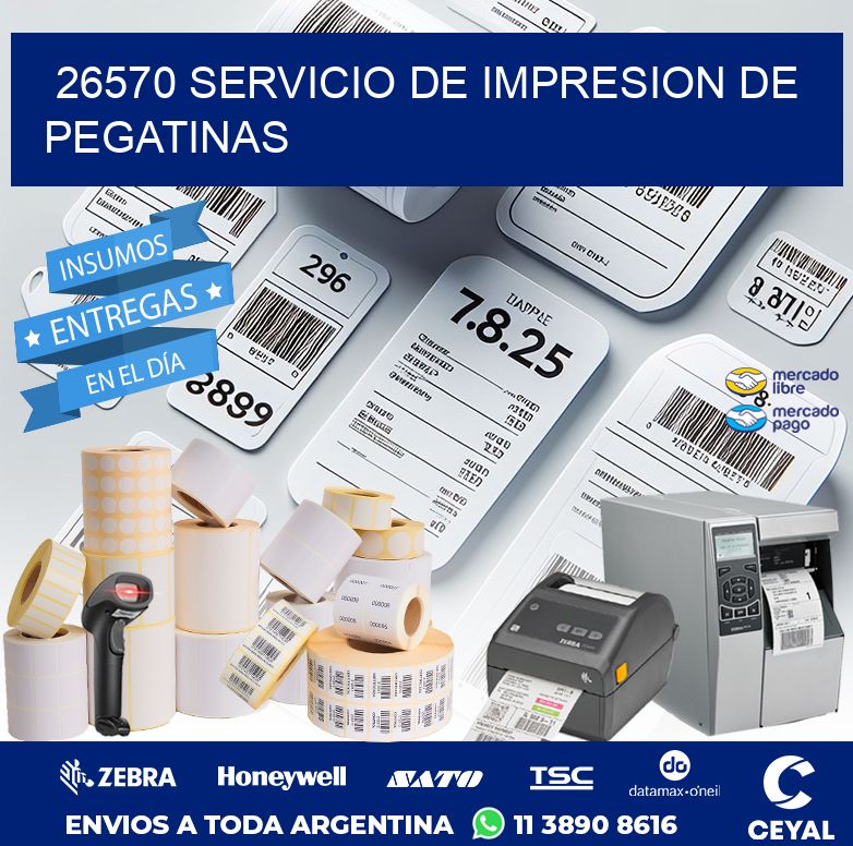 26570 SERVICIO DE IMPRESION DE PEGATINAS