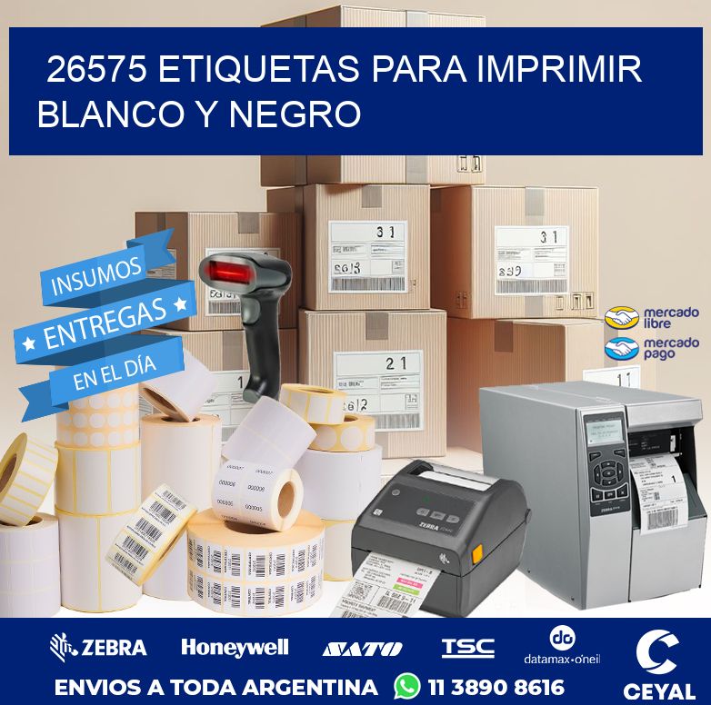 26575 ETIQUETAS PARA IMPRIMIR BLANCO Y NEGRO