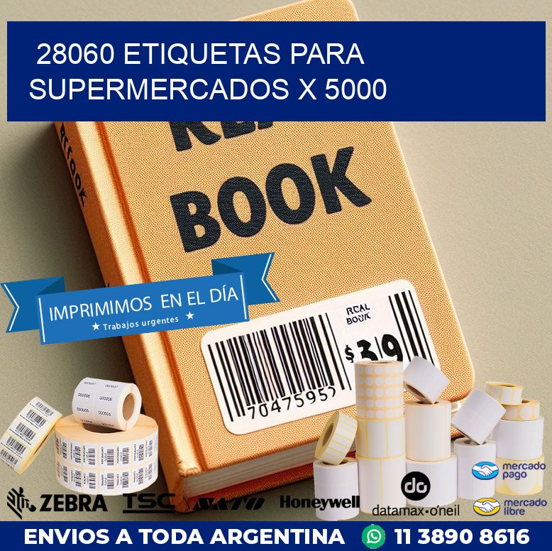28060 ETIQUETAS PARA SUPERMERCADOS X 5000