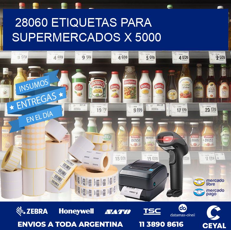 28060 ETIQUETAS PARA SUPERMERCADOS X 5000