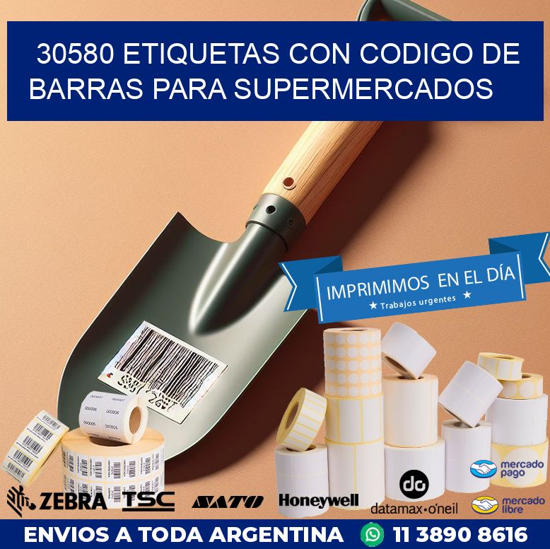 30580 ETIQUETAS CON CODIGO DE BARRAS PARA SUPERMERCADOS
