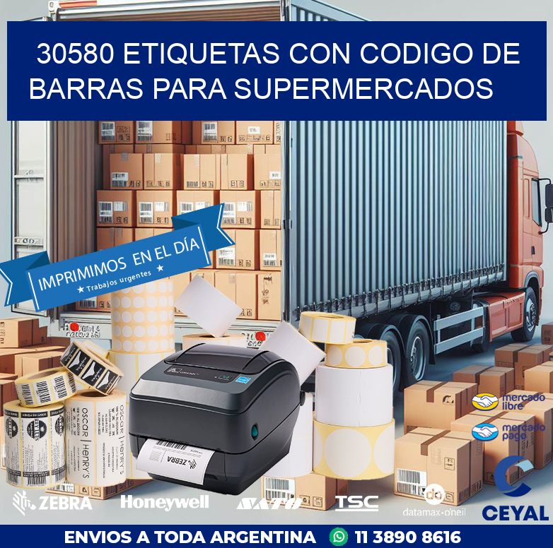30580 ETIQUETAS CON CODIGO DE BARRAS PARA SUPERMERCADOS