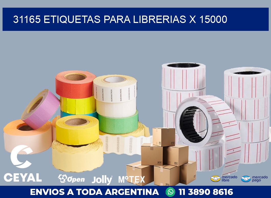 31165 ETIQUETAS PARA LIBRERIAS X 15000