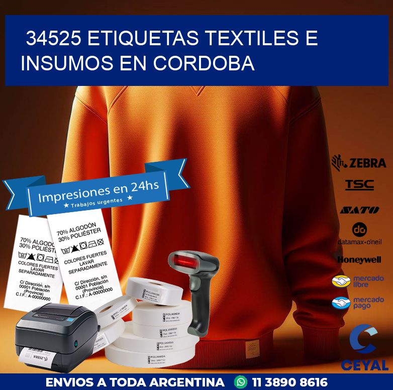 34525 ETIQUETAS TEXTILES E INSUMOS EN CORDOBA