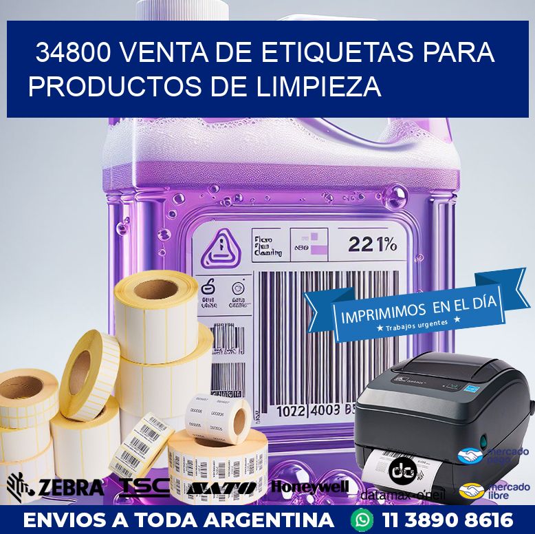 34800 VENTA DE ETIQUETAS PARA PRODUCTOS DE LIMPIEZA