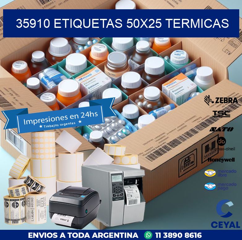 35910 ETIQUETAS 50X25 TERMICAS