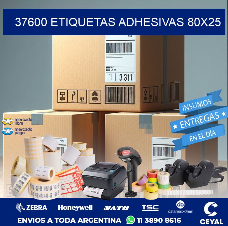 37600 ETIQUETAS ADHESIVAS 80X25