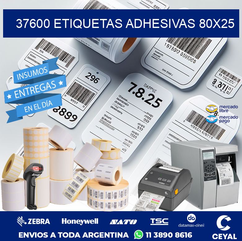 37600 ETIQUETAS ADHESIVAS 80X25