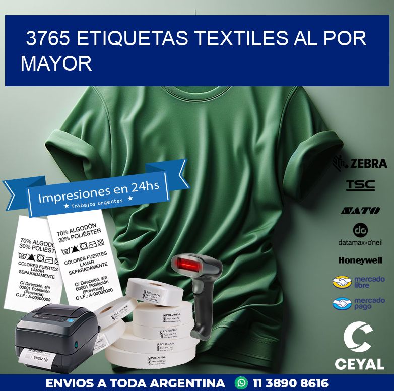 3765 ETIQUETAS TEXTILES AL POR MAYOR