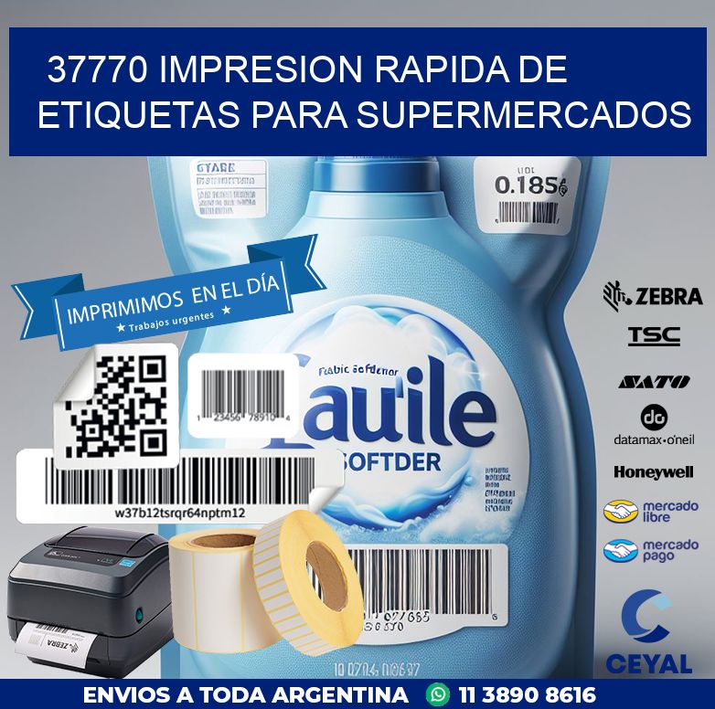 37770 IMPRESION RAPIDA DE ETIQUETAS PARA SUPERMERCADOS