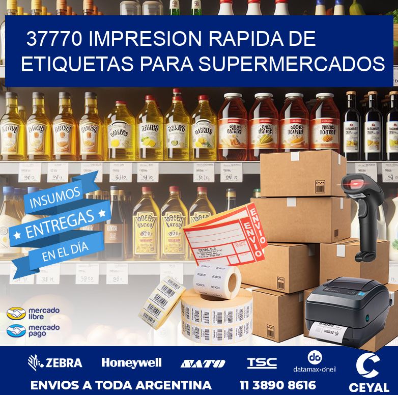 37770 IMPRESION RAPIDA DE ETIQUETAS PARA SUPERMERCADOS