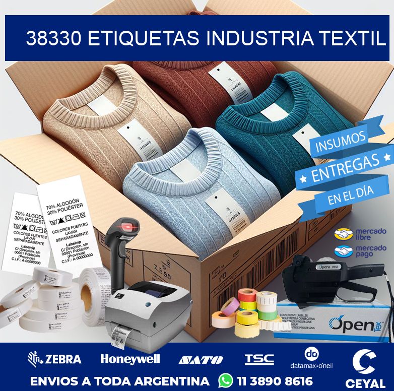 38330 ETIQUETAS INDUSTRIA TEXTIL
