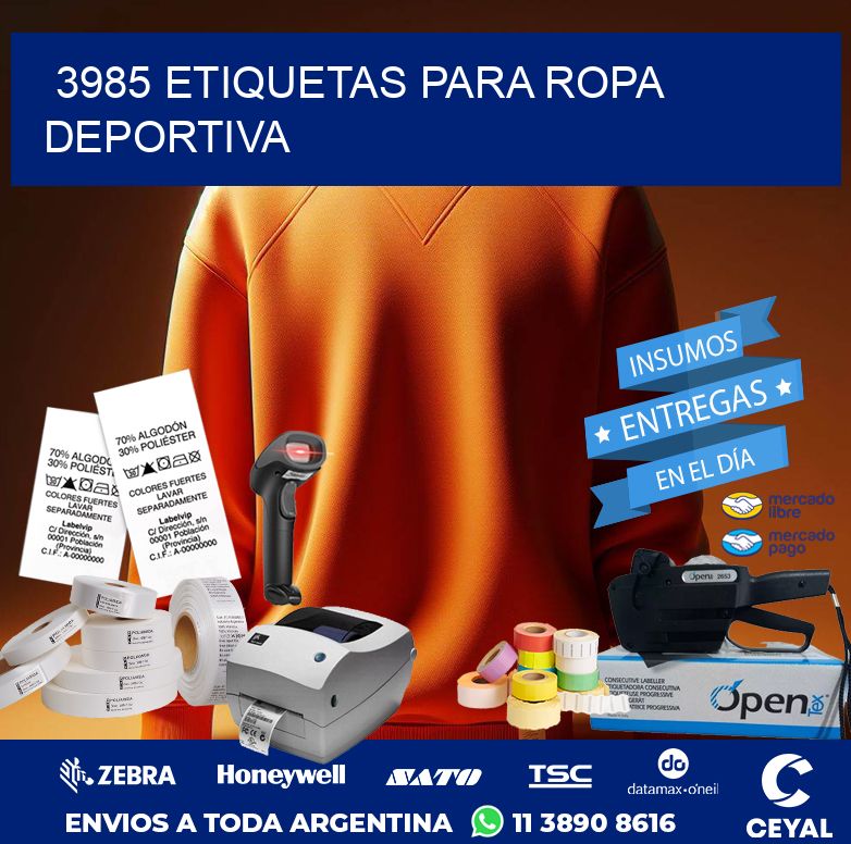 3985 ETIQUETAS PARA ROPA DEPORTIVA