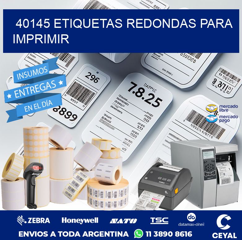 40145 ETIQUETAS REDONDAS PARA IMPRIMIR