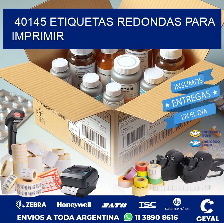 40145 ETIQUETAS REDONDAS PARA IMPRIMIR