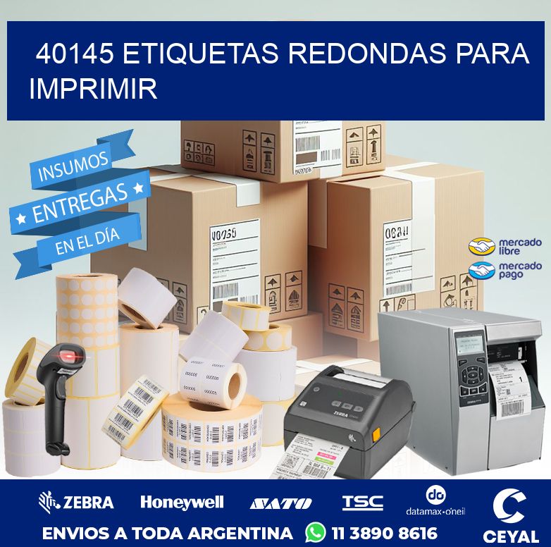 40145 ETIQUETAS REDONDAS PARA IMPRIMIR