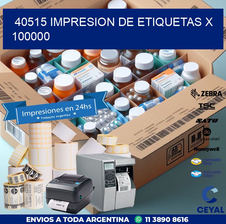 40515 IMPRESION DE ETIQUETAS X 100000