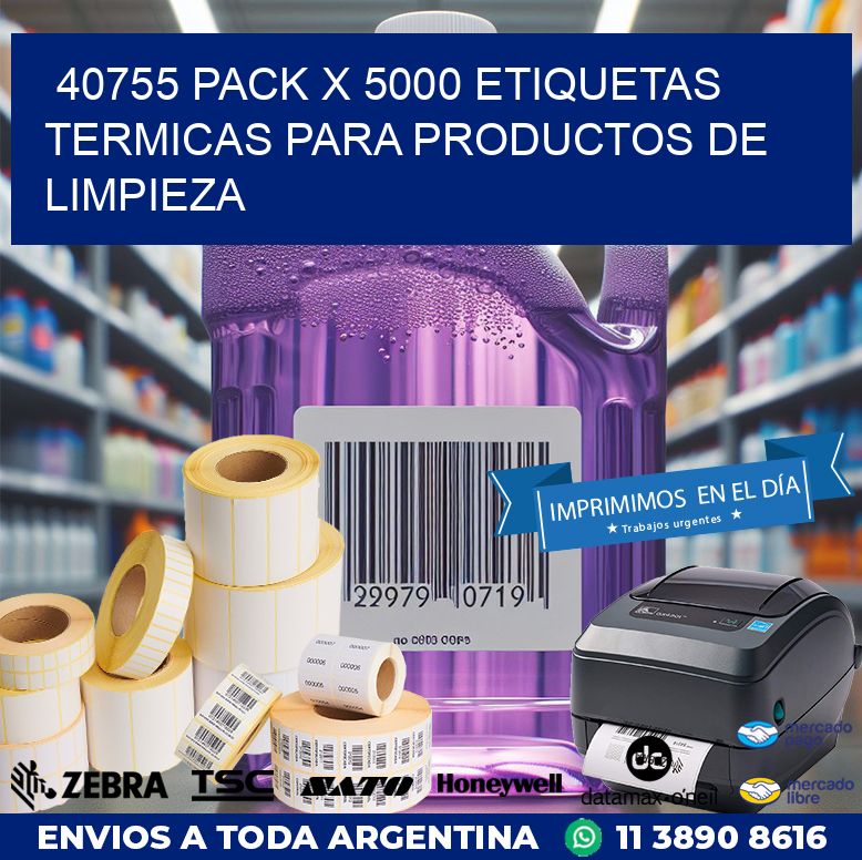 40755 PACK X 5000 ETIQUETAS TERMICAS PARA PRODUCTOS DE LIMPIEZA