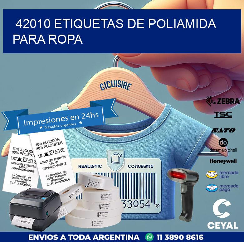 42010 ETIQUETAS DE POLIAMIDA PARA ROPA