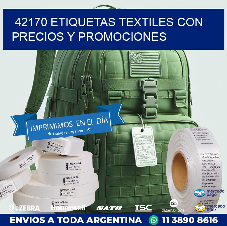 42170 ETIQUETAS TEXTILES CON PRECIOS Y PROMOCIONES