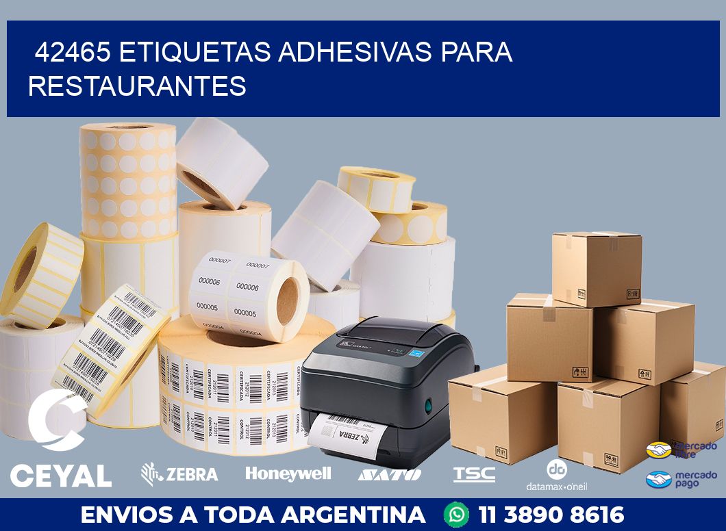 42465 ETIQUETAS ADHESIVAS PARA RESTAURANTES
