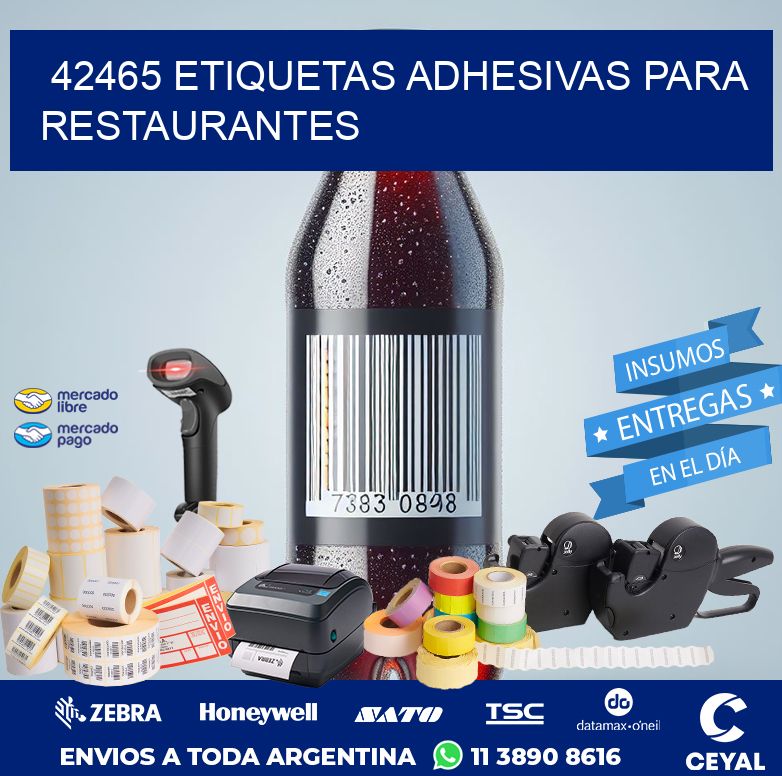 42465 ETIQUETAS ADHESIVAS PARA RESTAURANTES