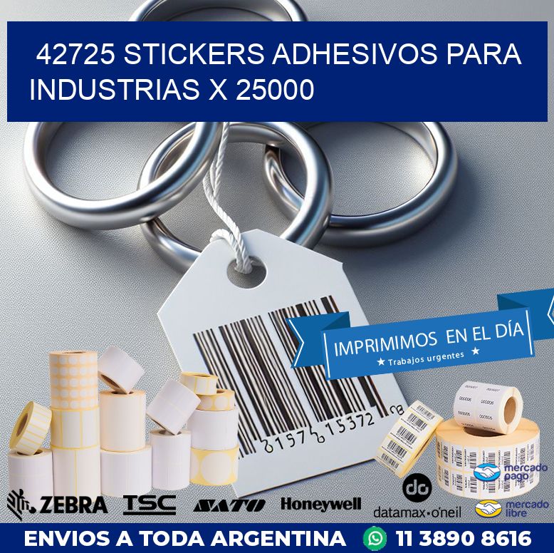 42725 STICKERS ADHESIVOS PARA INDUSTRIAS X 25000