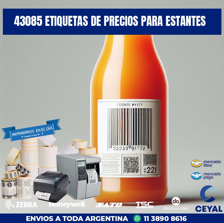 43085 ETIQUETAS DE PRECIOS PARA ESTANTES