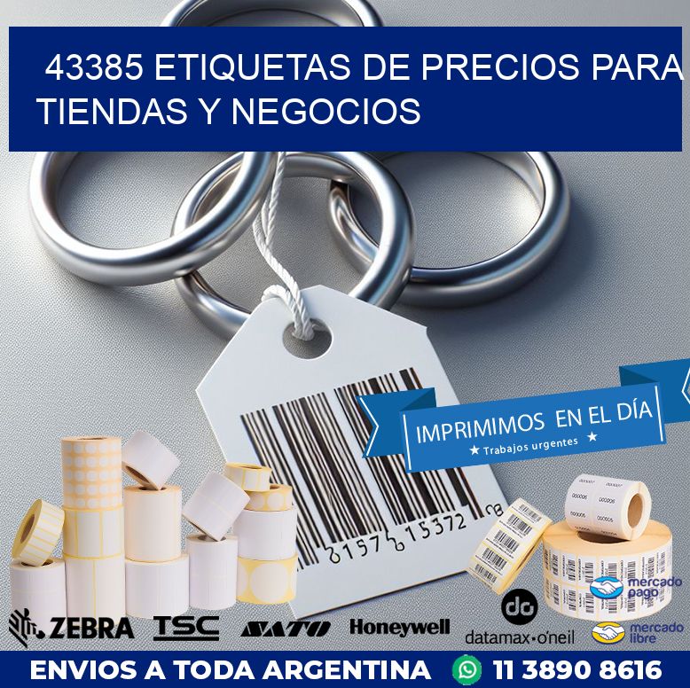 43385 ETIQUETAS DE PRECIOS PARA TIENDAS Y NEGOCIOS