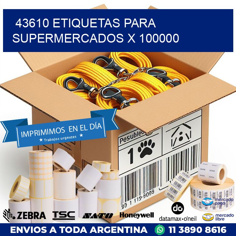 43610 ETIQUETAS PARA SUPERMERCADOS X 100000