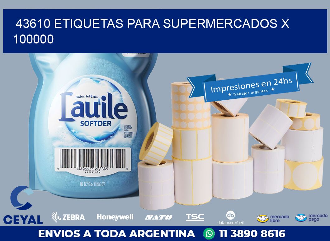 43610 ETIQUETAS PARA SUPERMERCADOS X 100000