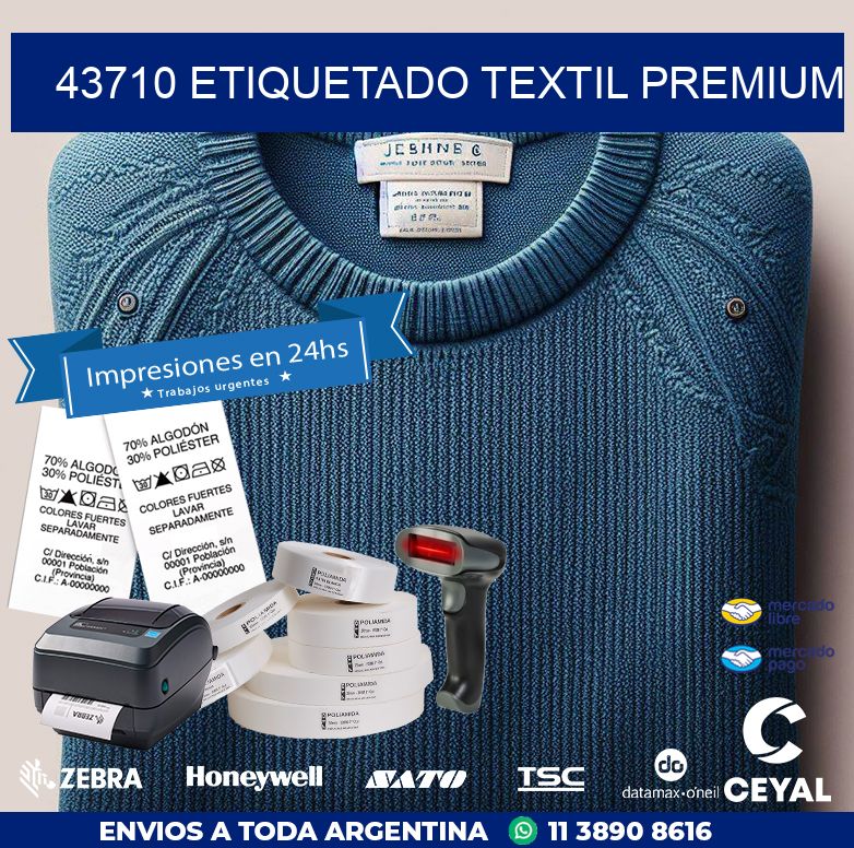 43710 ETIQUETADO TEXTIL PREMIUM