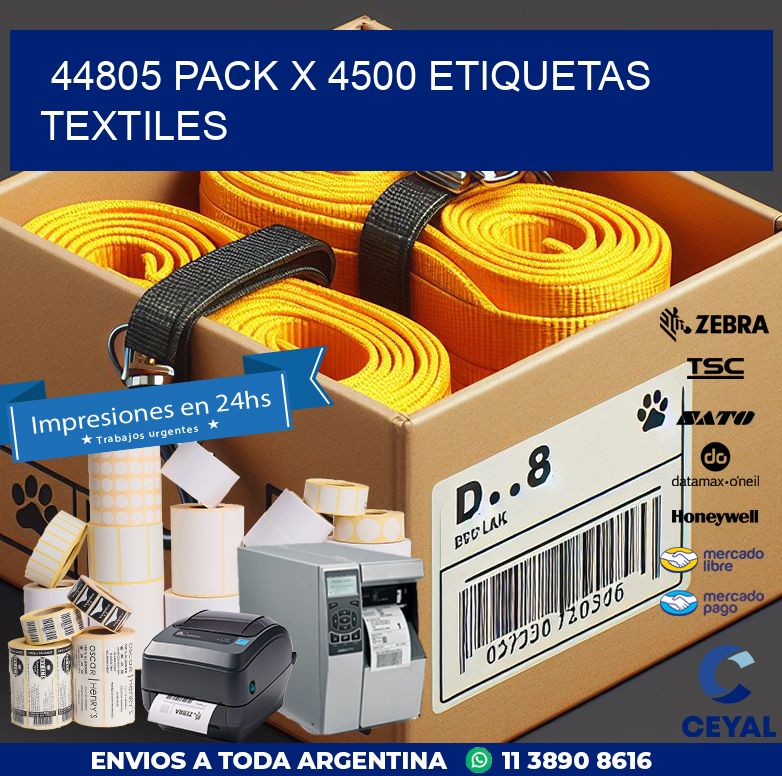 44805 PACK X 4500 ETIQUETAS TEXTILES