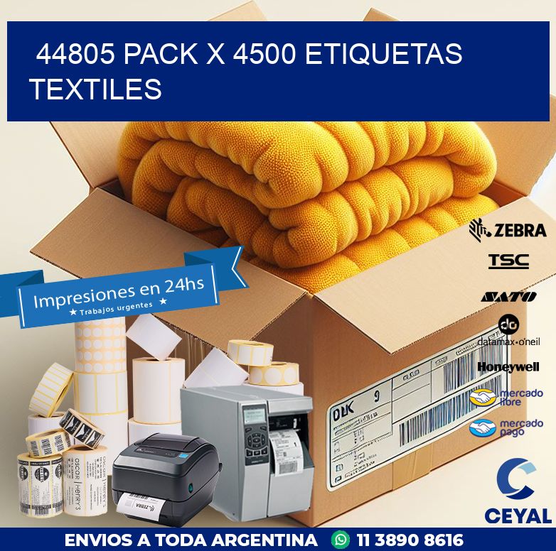 44805 PACK X 4500 ETIQUETAS TEXTILES
