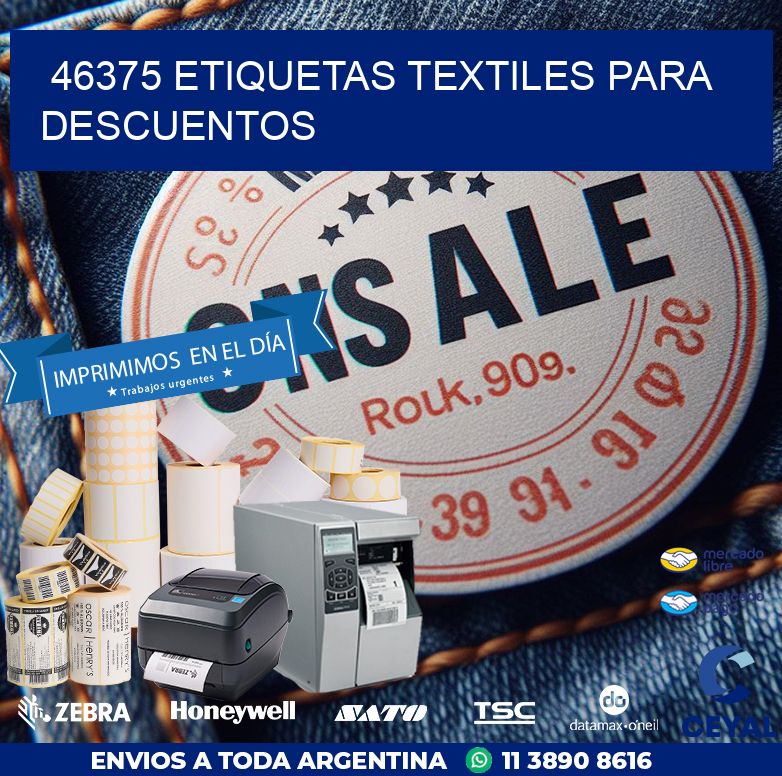 46375 ETIQUETAS TEXTILES PARA DESCUENTOS