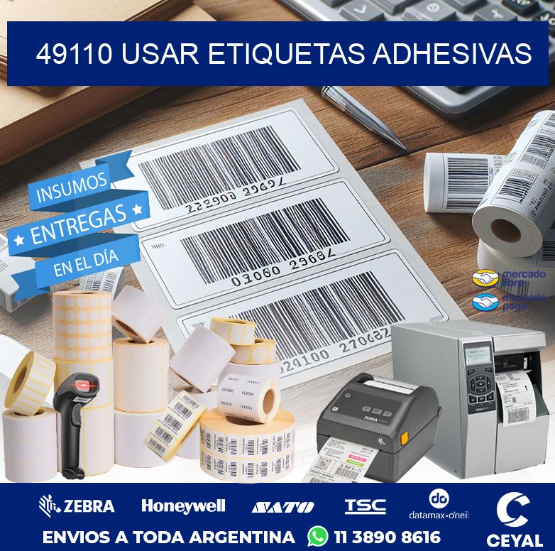 49110 USAR ETIQUETAS ADHESIVAS