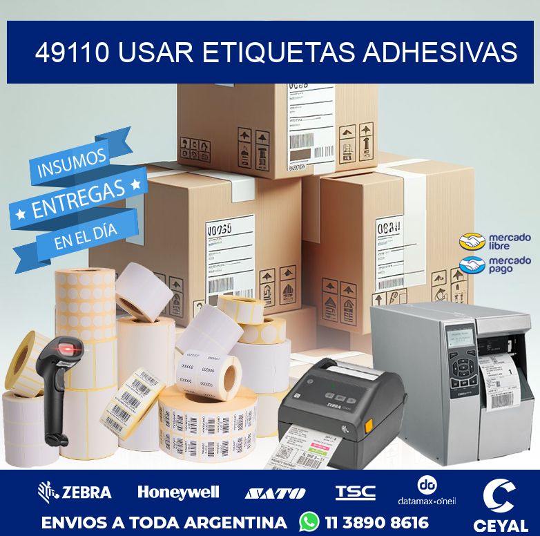 49110 USAR ETIQUETAS ADHESIVAS