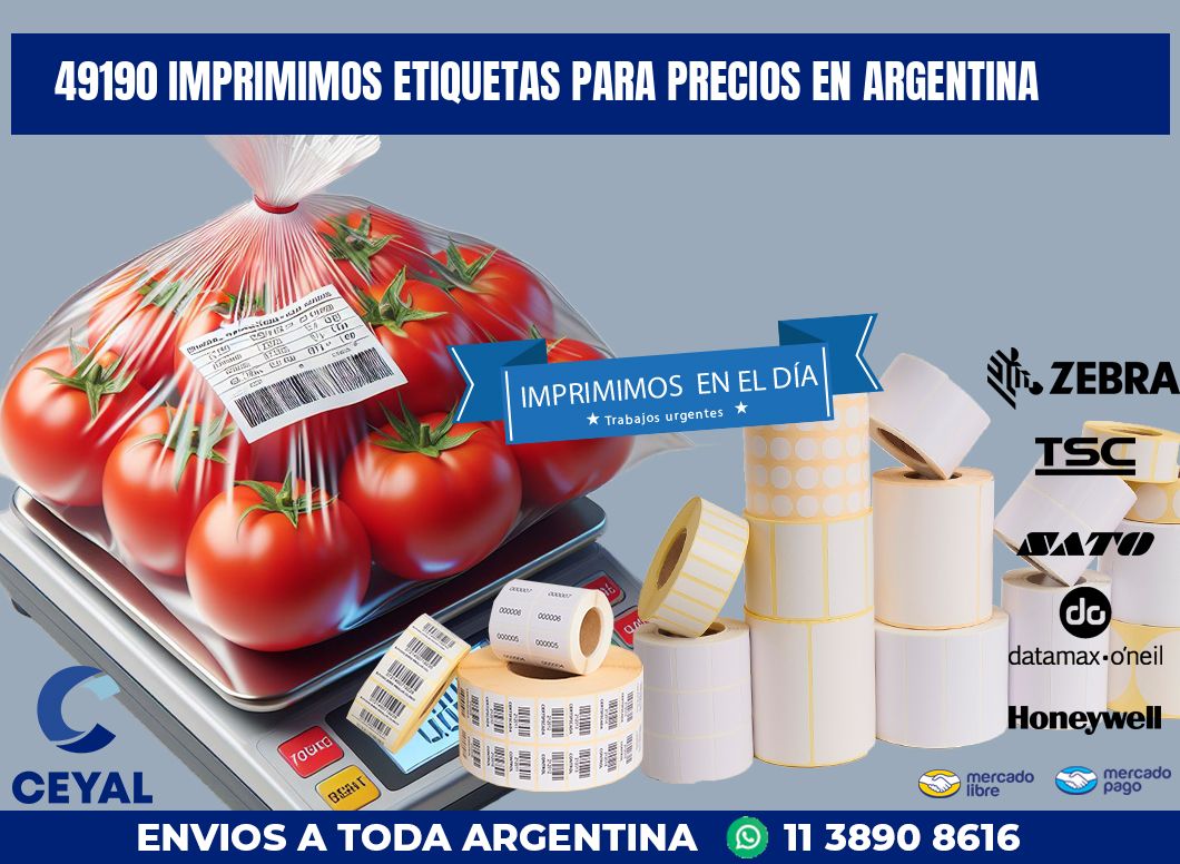 49190 IMPRIMIMOS ETIQUETAS PARA PRECIOS EN ARGENTINA