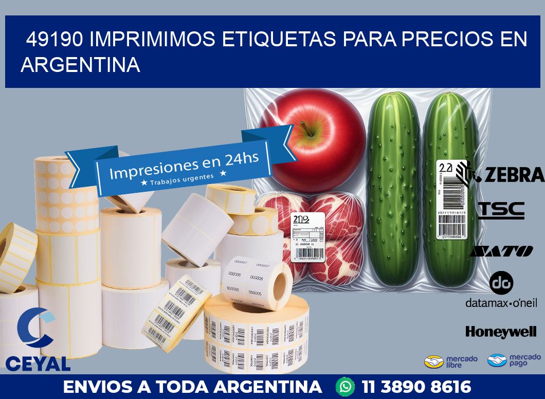 49190 IMPRIMIMOS ETIQUETAS PARA PRECIOS EN ARGENTINA