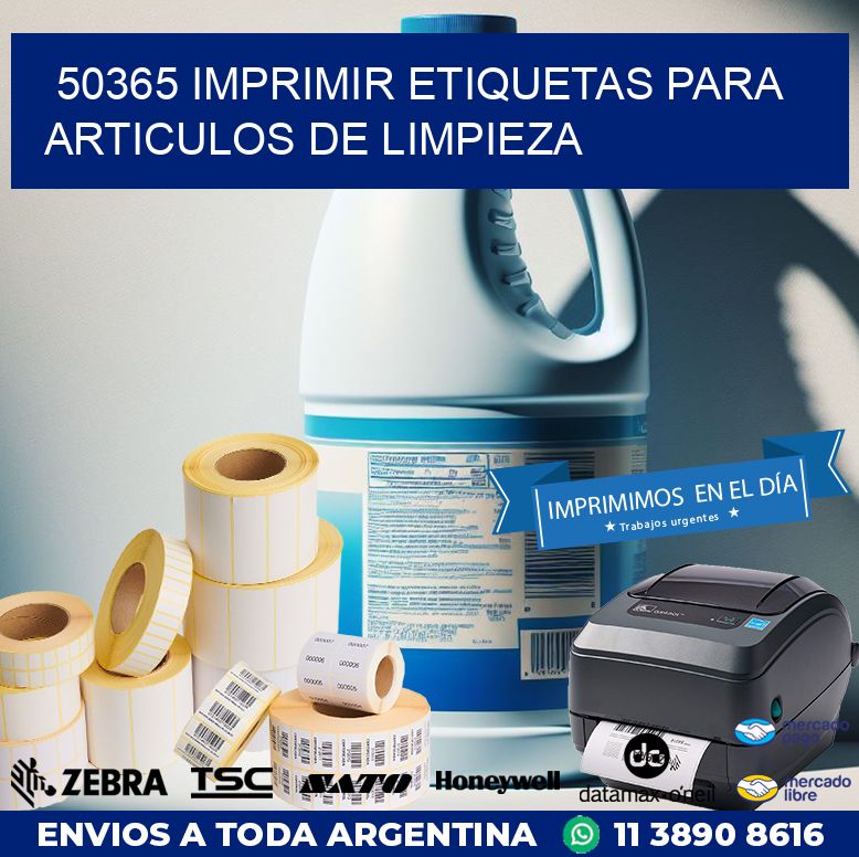 50365 IMPRIMIR ETIQUETAS PARA ARTICULOS DE LIMPIEZA