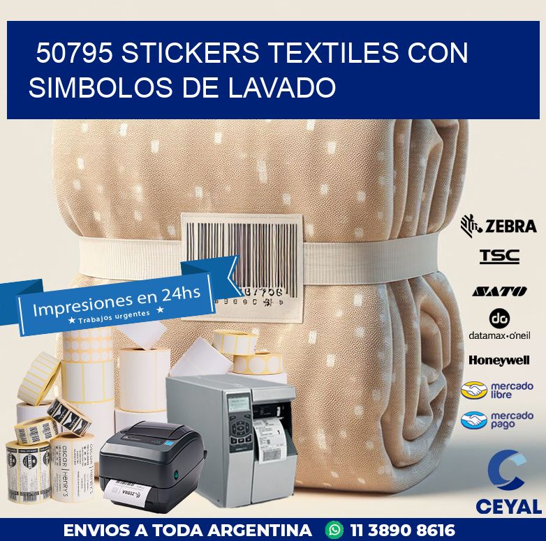 50795 STICKERS TEXTILES CON SIMBOLOS DE LAVADO