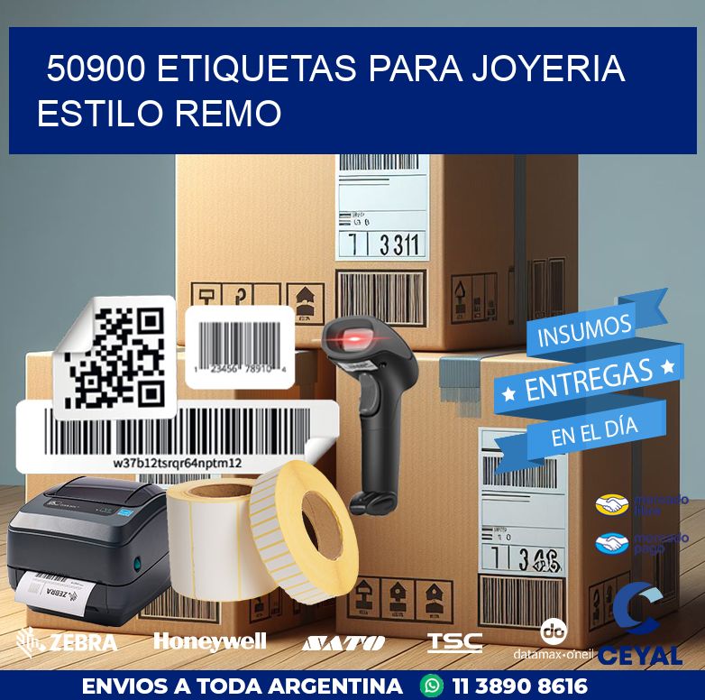 50900 ETIQUETAS PARA JOYERIA ESTILO REMO