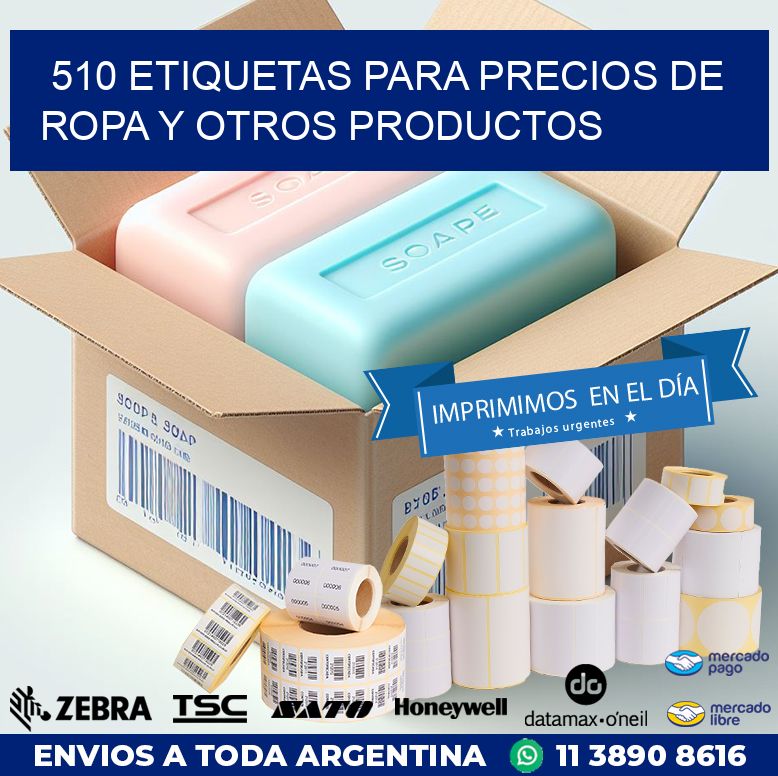 510 ETIQUETAS PARA PRECIOS DE ROPA Y OTROS PRODUCTOS