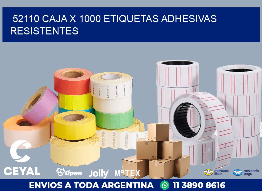 52110 CAJA X 1000 ETIQUETAS ADHESIVAS RESISTENTES