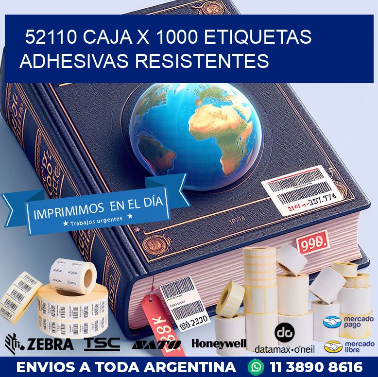 52110 CAJA X 1000 ETIQUETAS ADHESIVAS RESISTENTES